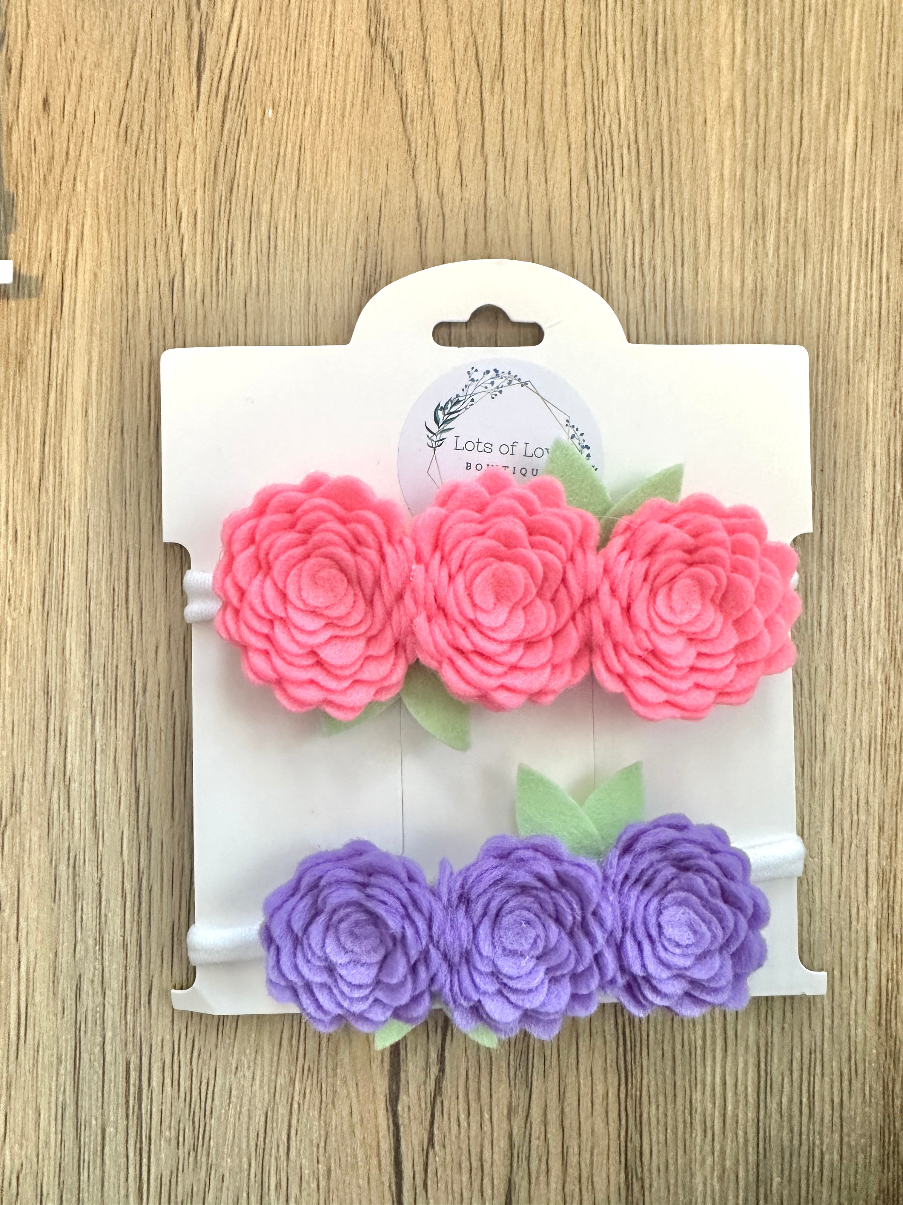 Purple and Neon Pink Headband Set