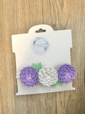 Purple and White Glitter Headband