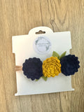 Navy and Mustard Headband