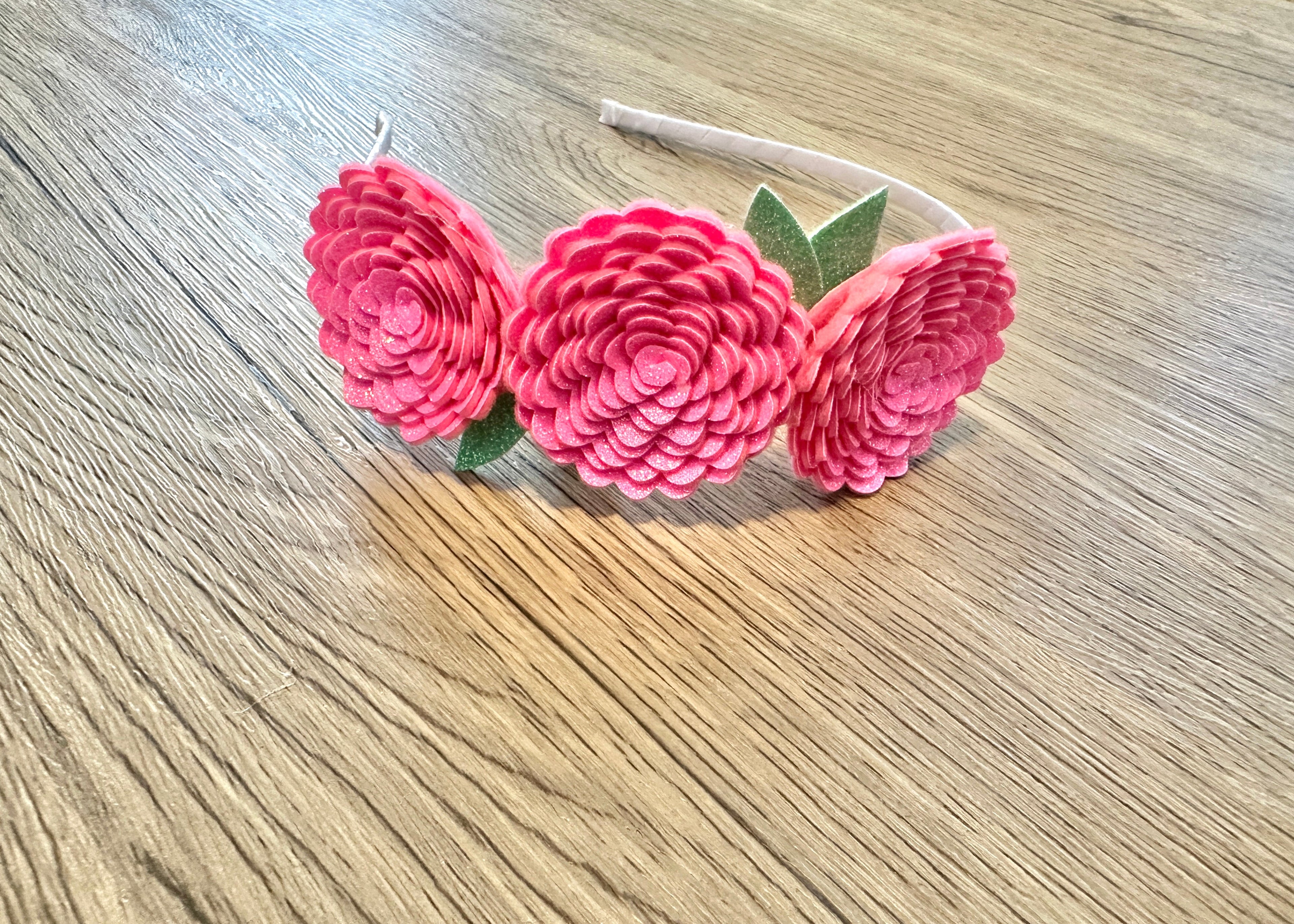 Neon Pink Glitter Big girl Headband