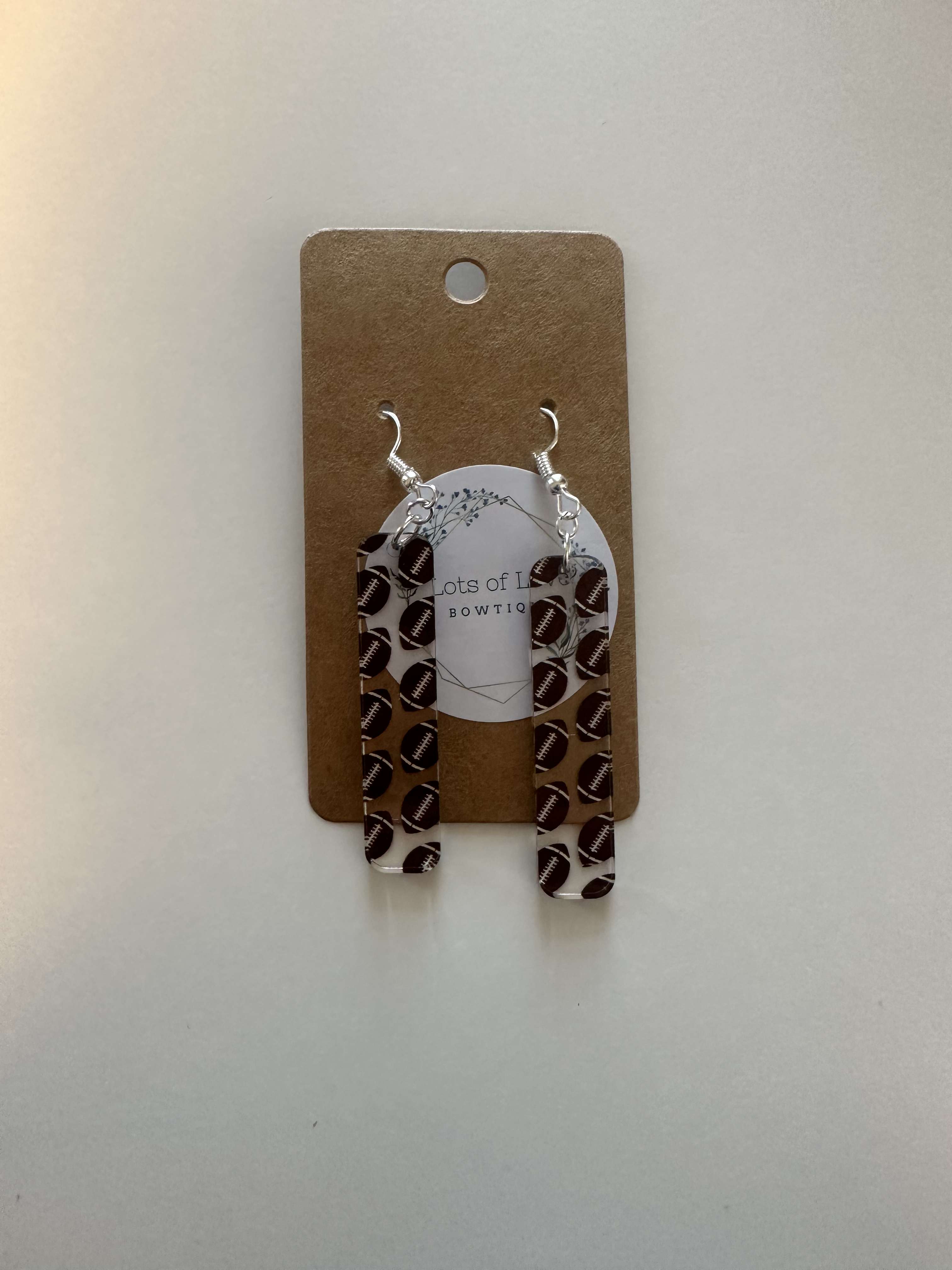 Football Bar Earrings
