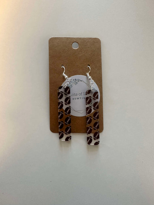Football Bar Earrings