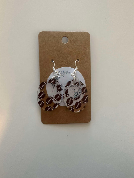 Football Small Oval Earrings