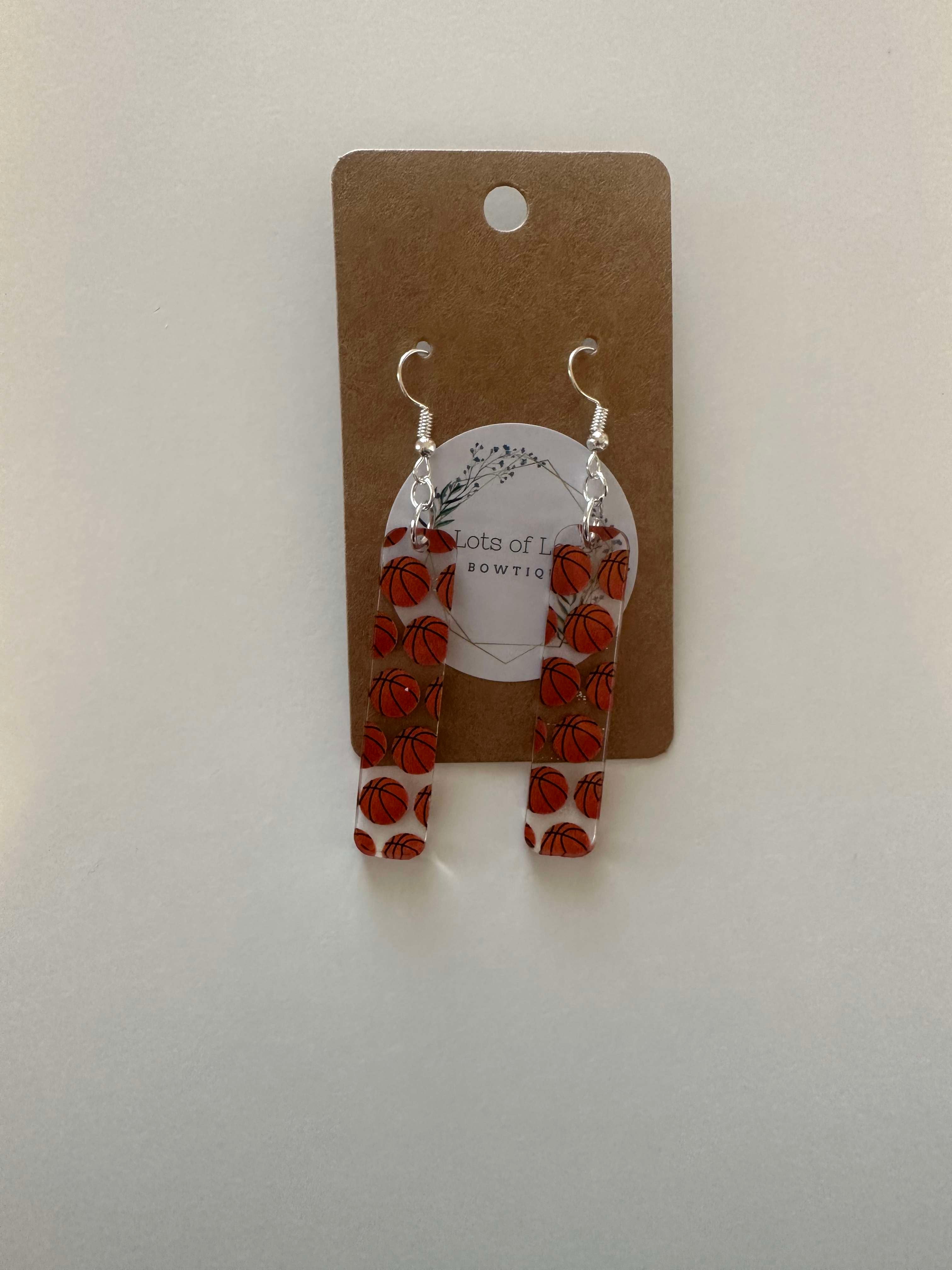 Basketball Bar Earrings