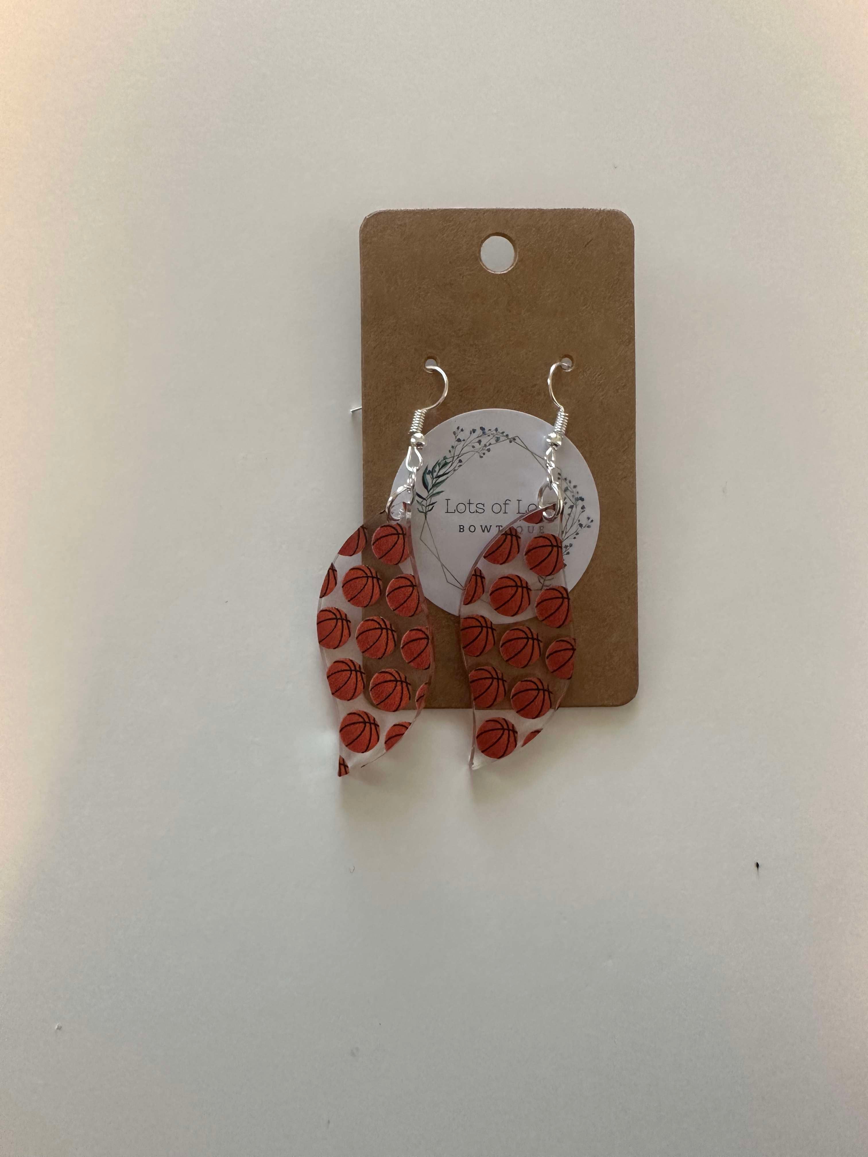 Basketball Swirl Earrings