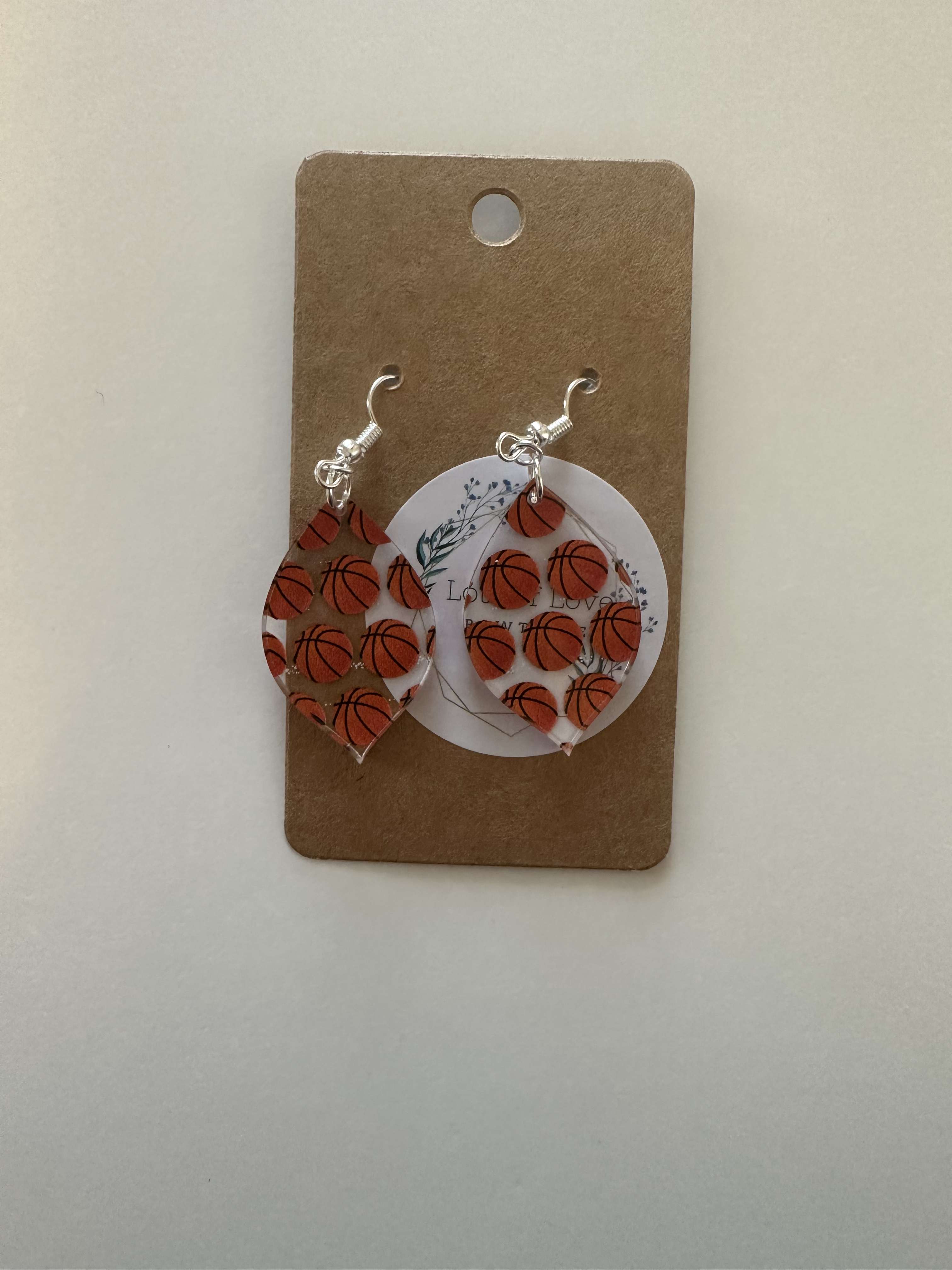 Basketball Small Pointed Teardrop earrings