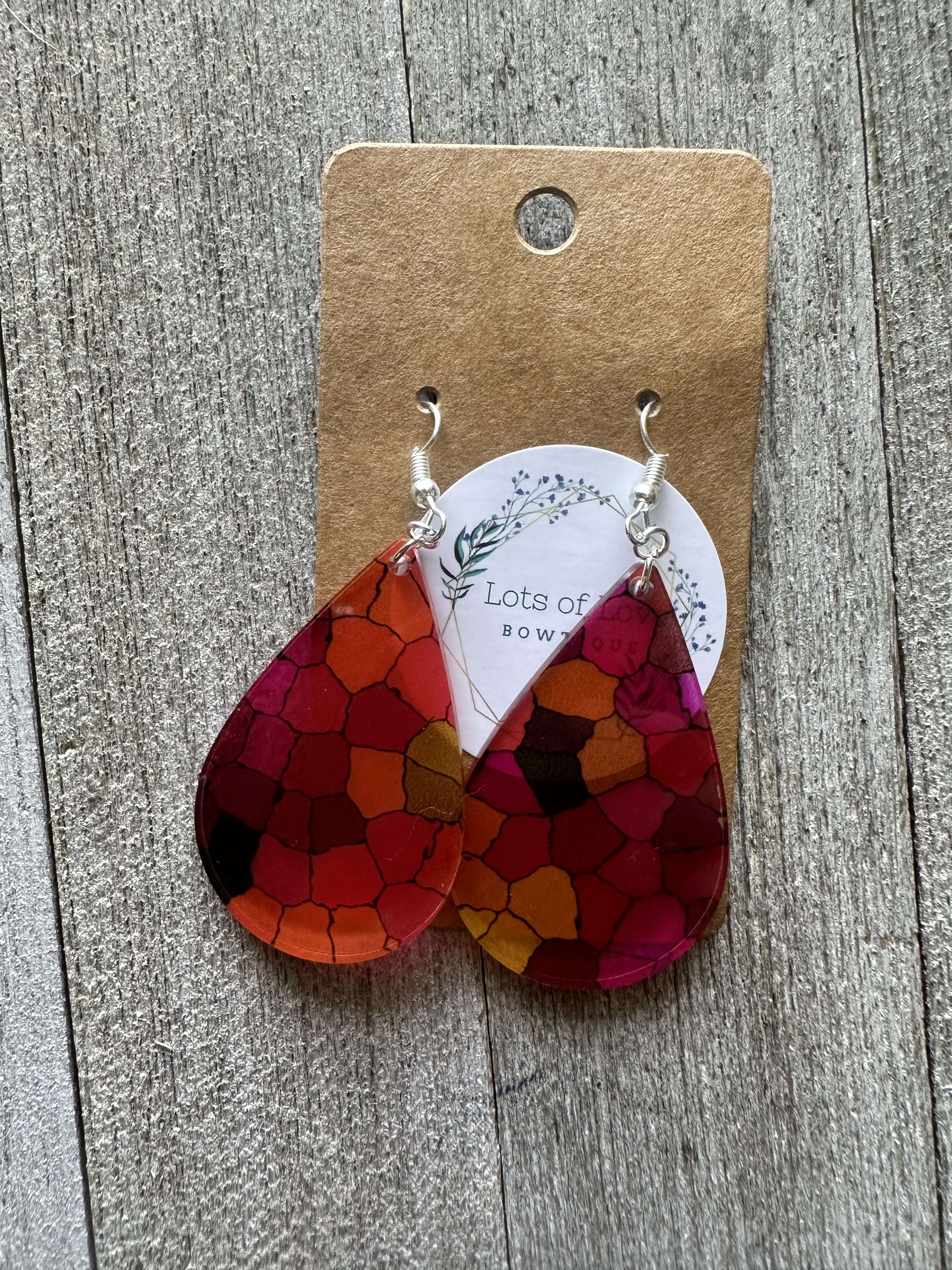 Stained Glass Teardrop EArrings