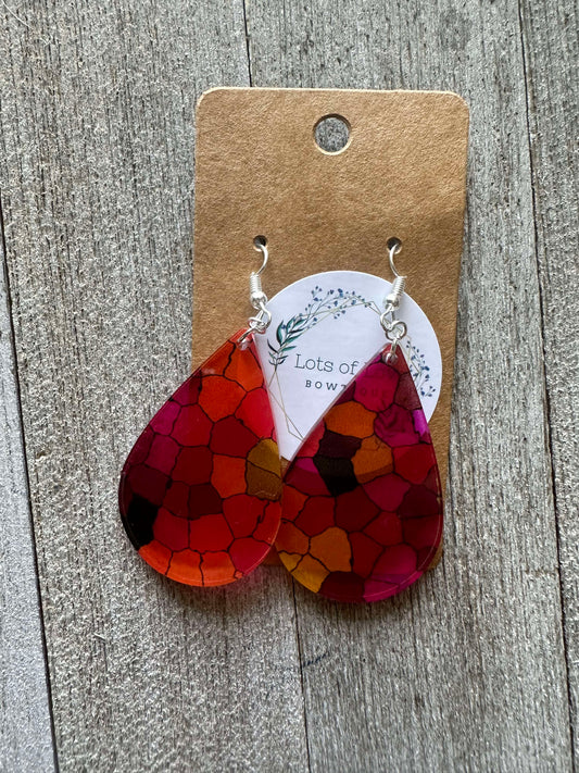 Stained Glass Teardrop EArrings