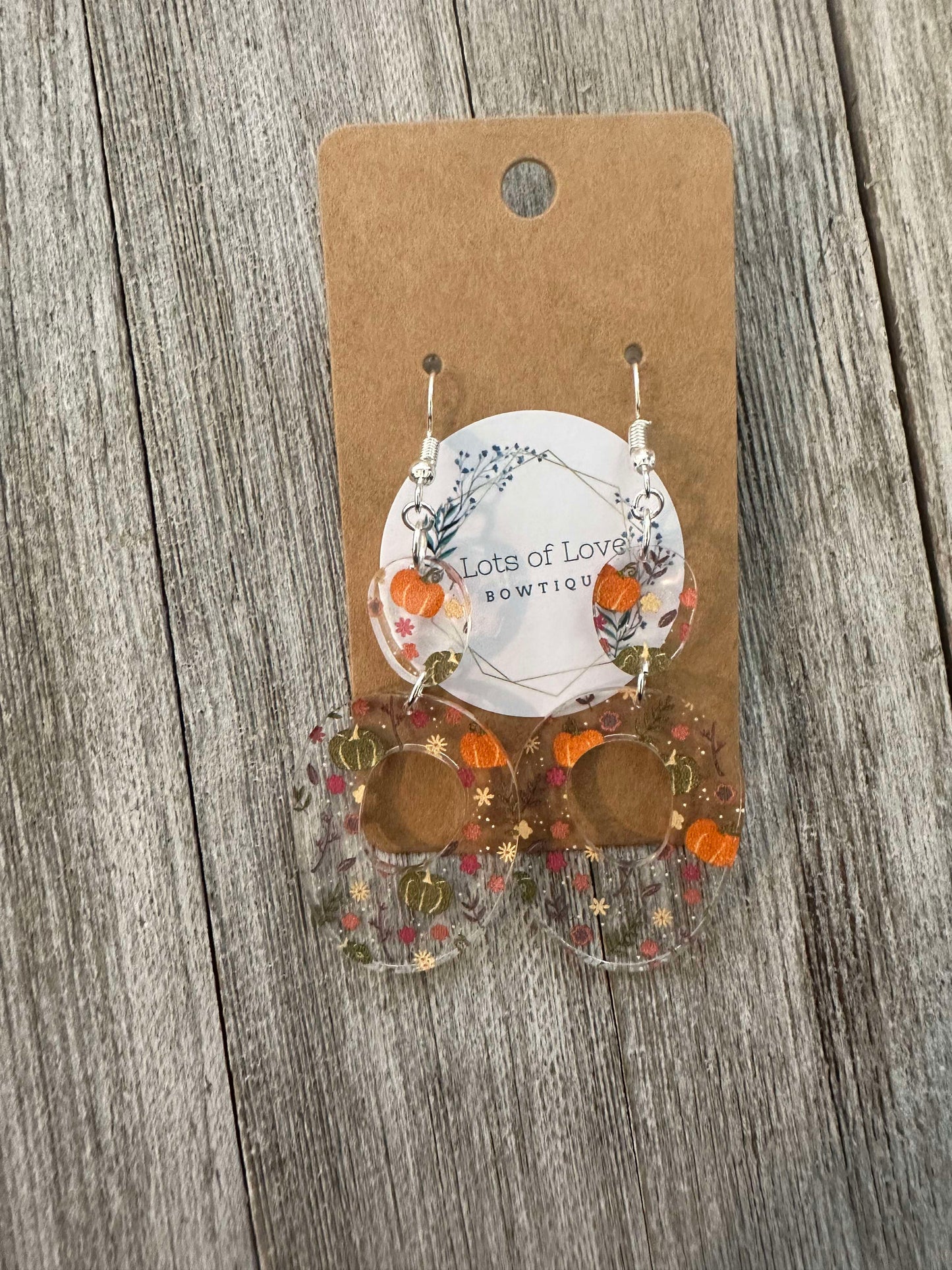 Pumpkin Oval Drop Earrings
