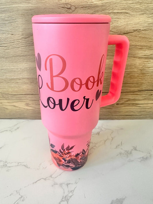 Coral Matte Book Lover 3.0 40 oz