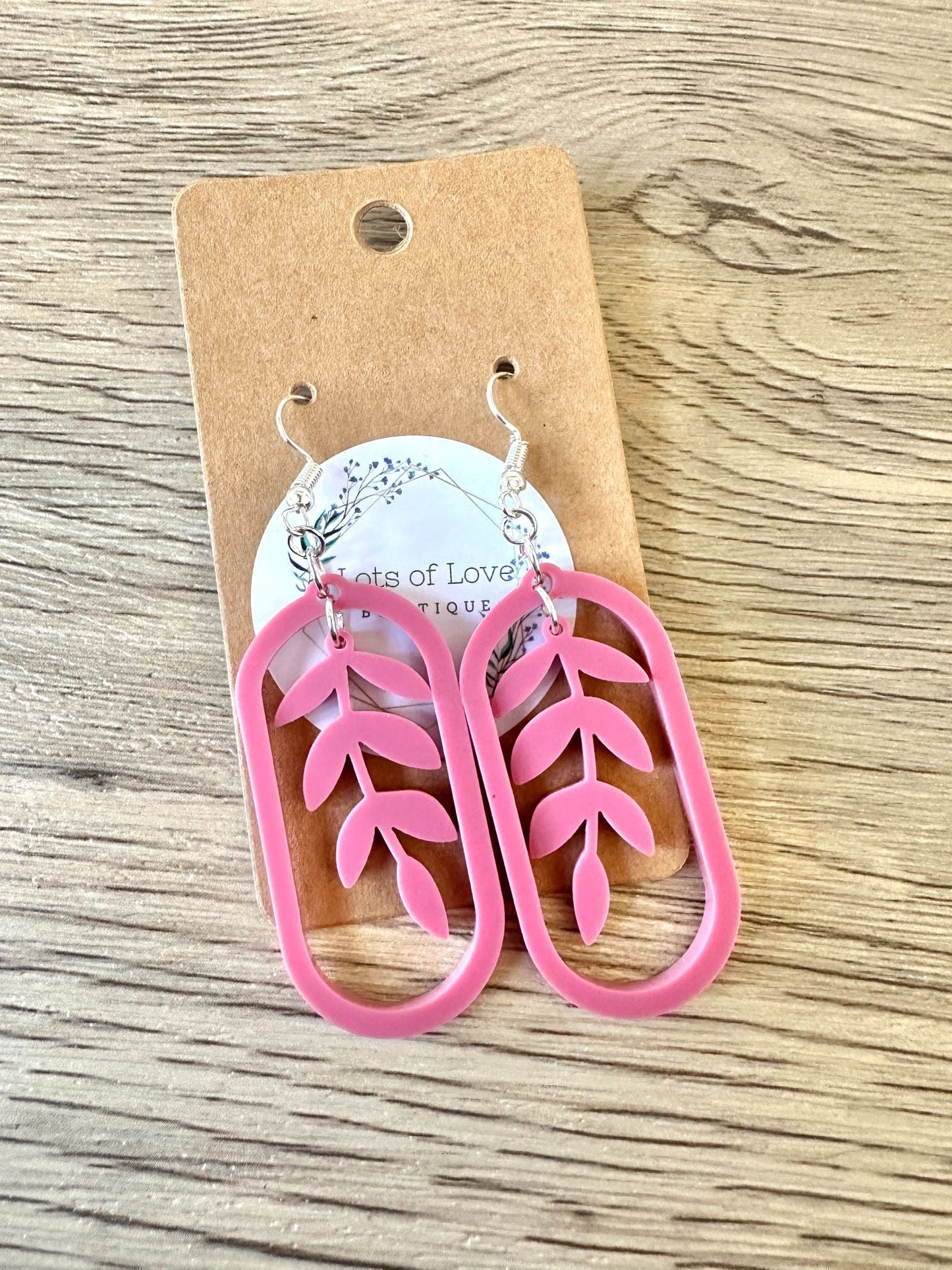 Matte Mullberry Leaf Hoop Earrings