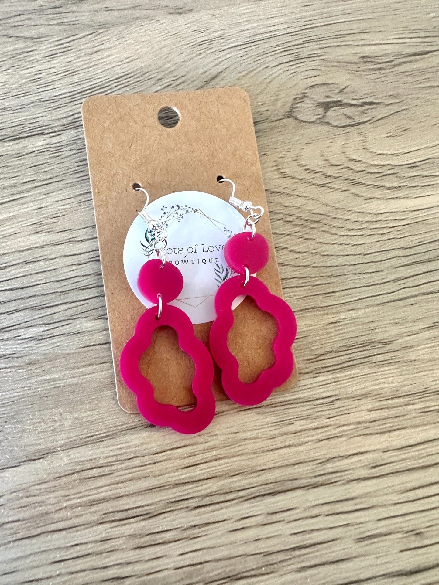 Matte Berry Cloud Drop Earrings