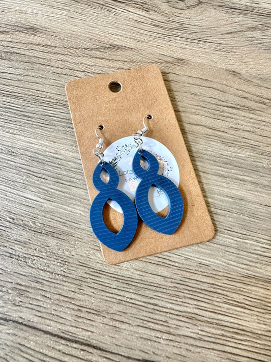 Matte Navy Infinity Earrings
