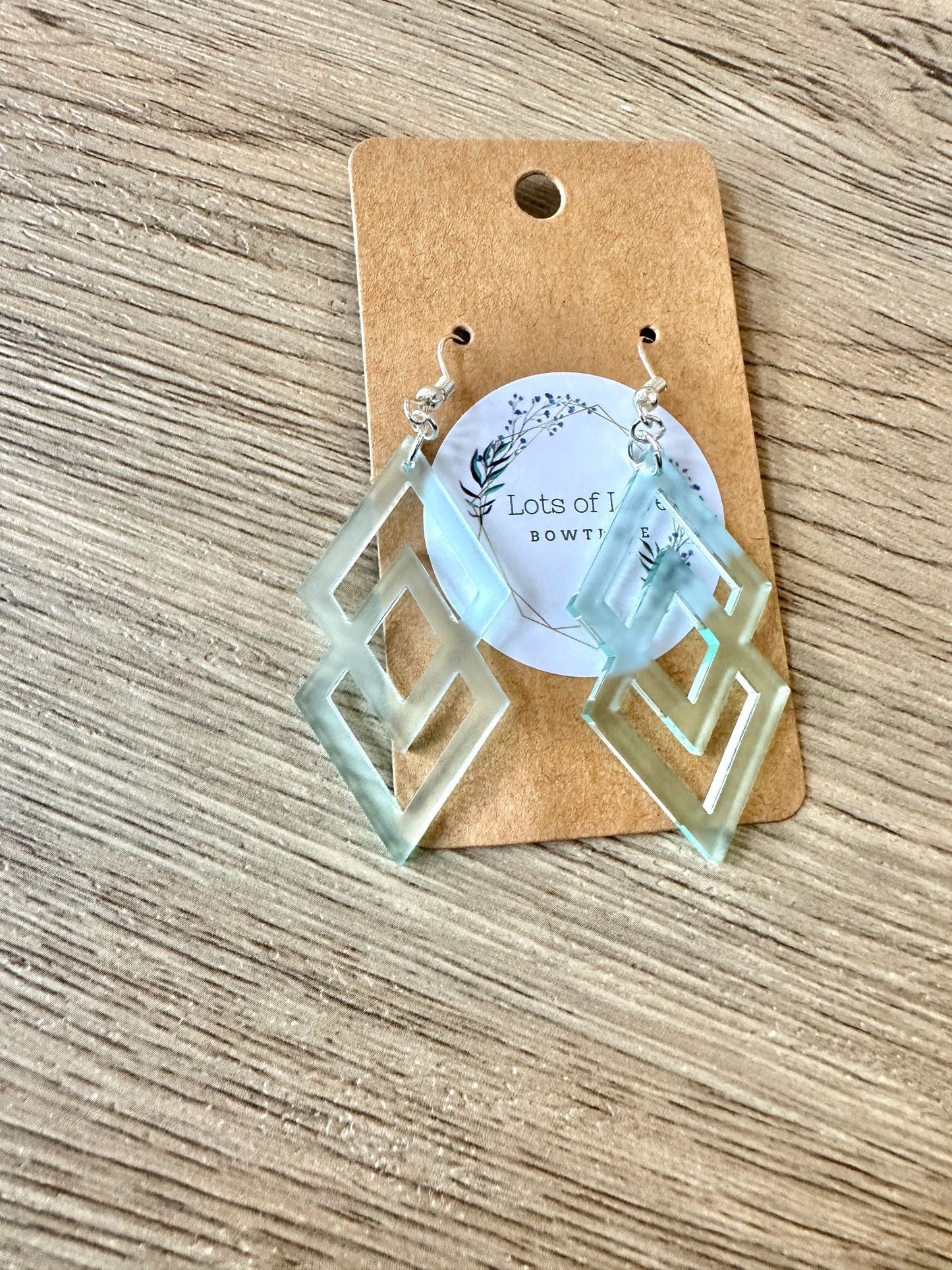 Sea Glass Stacked Diamond Earrings