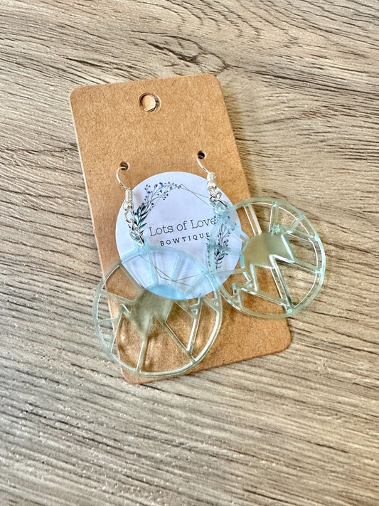 Sea Glass Filled Sunrise Earrings