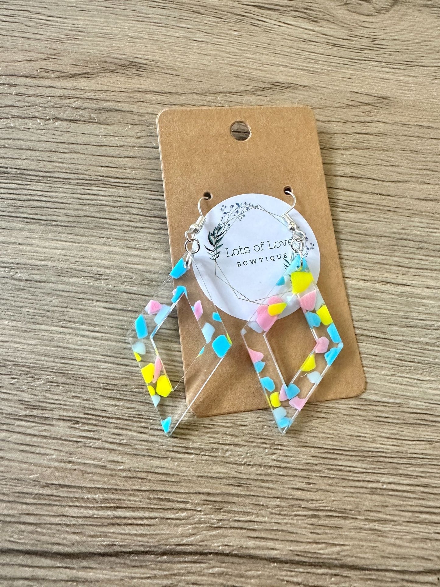 Terrazo Simple Diamond Earrings