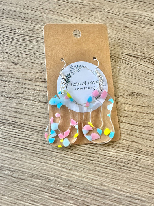 Terrazo Crazy Oval Earrings