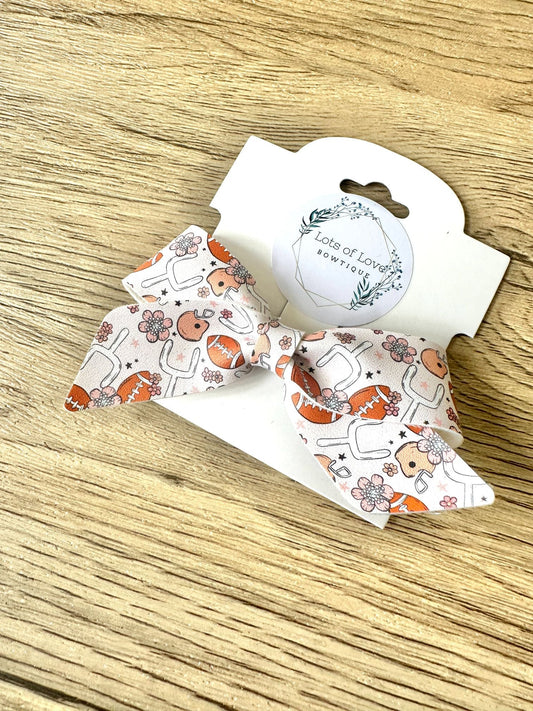 Football and Floral Blakley Bow