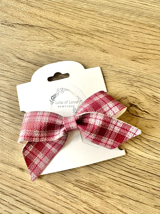 Maroon Plaid Blakley Bow