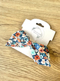 Navy and Brown Floral Blakley Bow