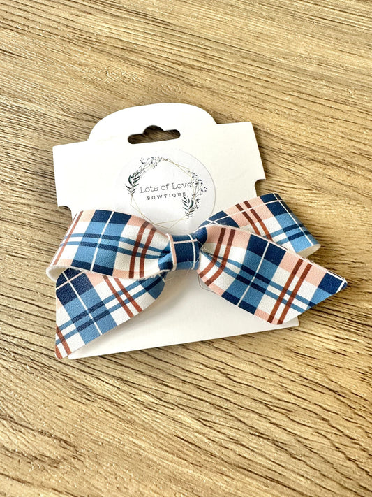 Navy Plaid Blakley Bow