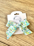 Aqua Floral Blakely Bow