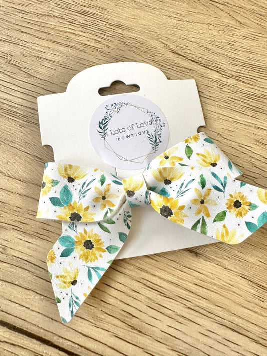 Watercolor Sunflower Blakley Bow