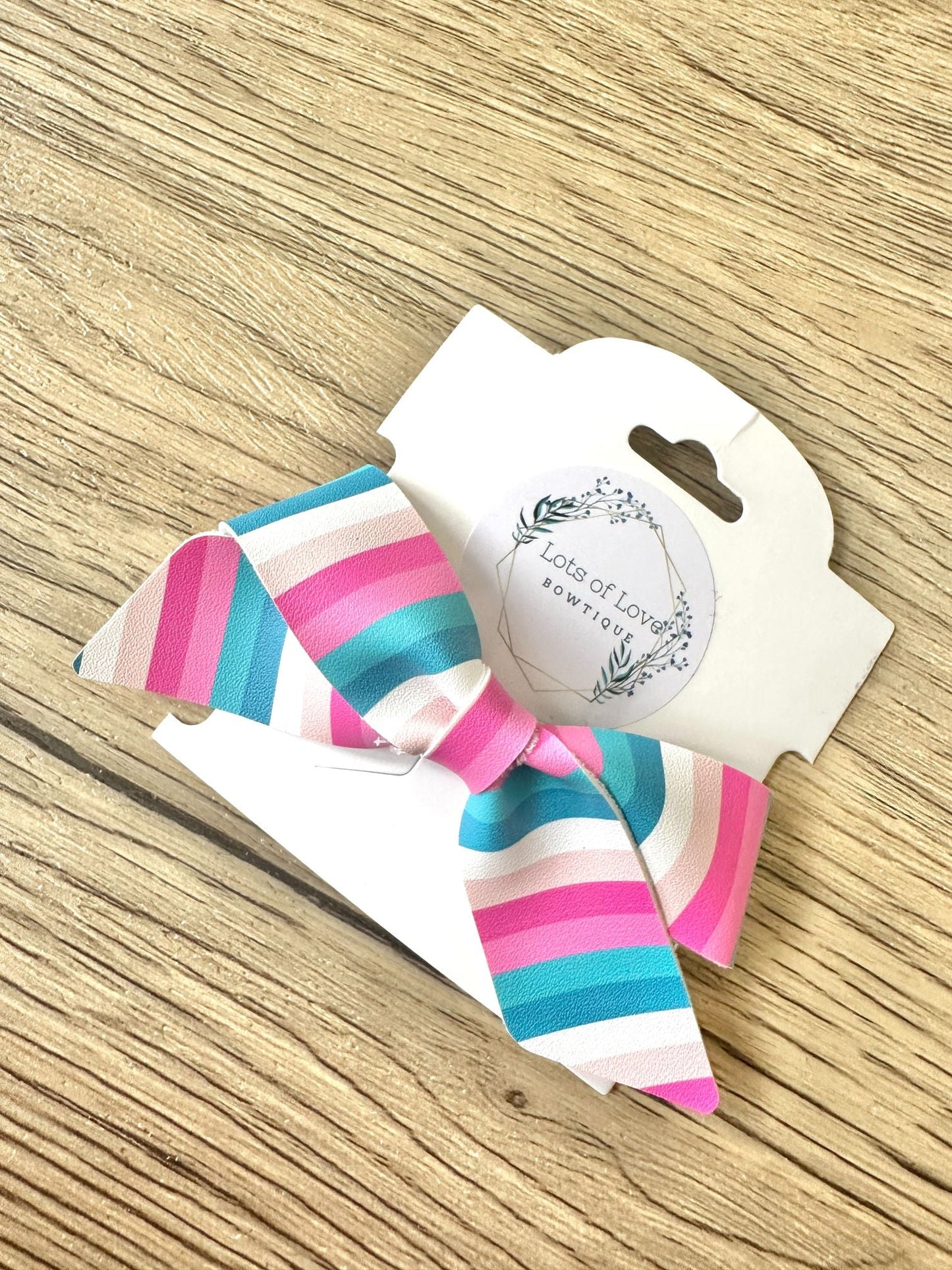 Fuscia Stripe Blakley Bow