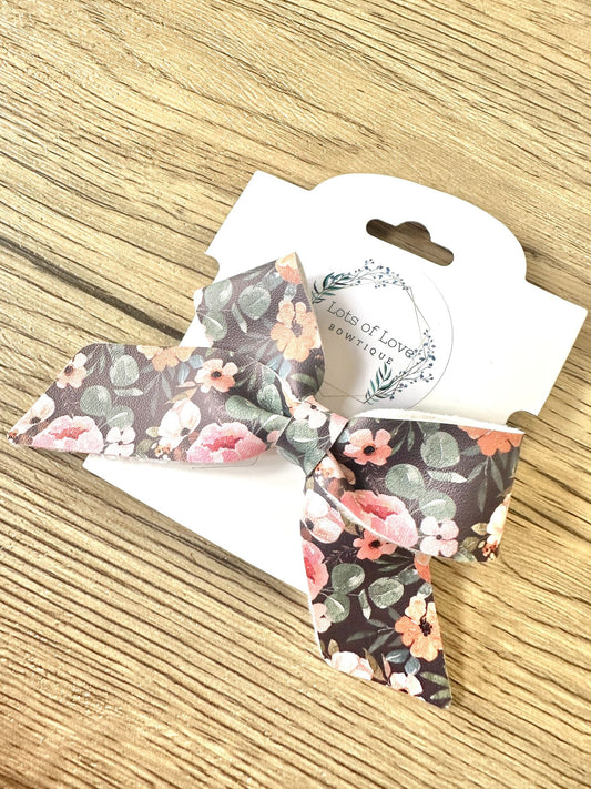 Dark Floral Blakley Bow