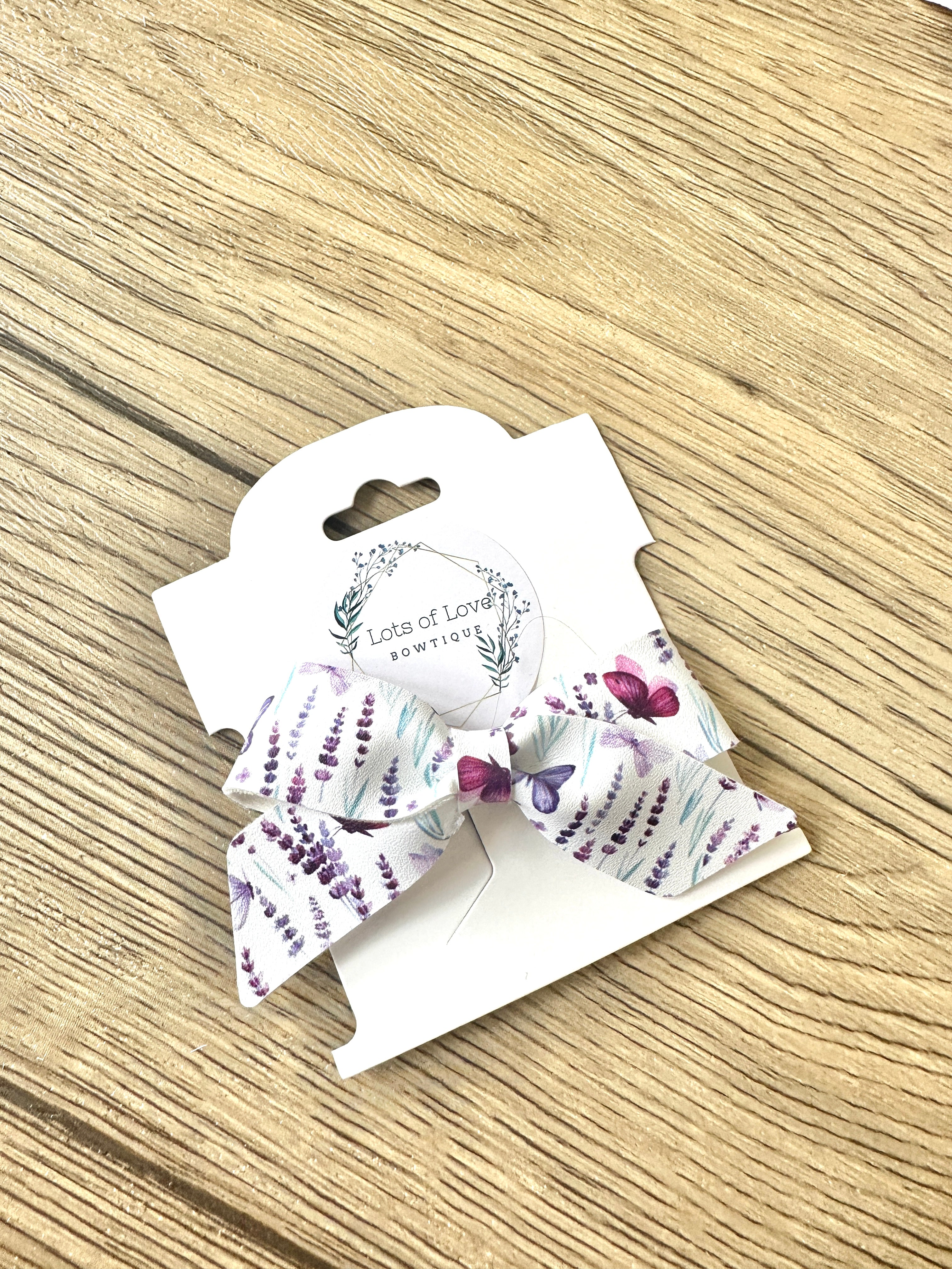 Lavender and Butterflies Blakley Bow