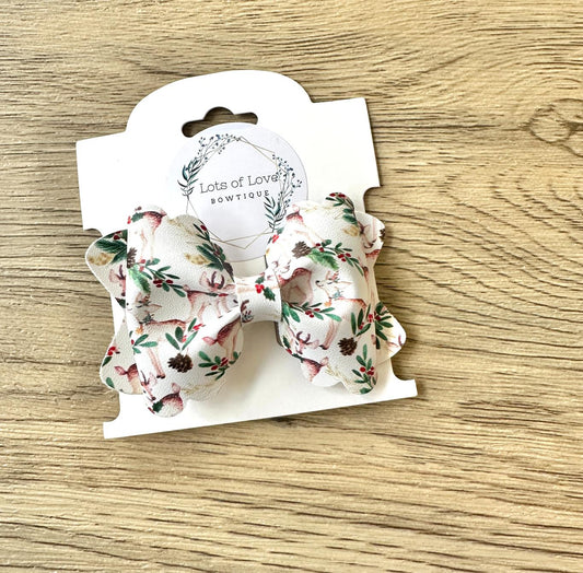Holiday Deer Grace Bow