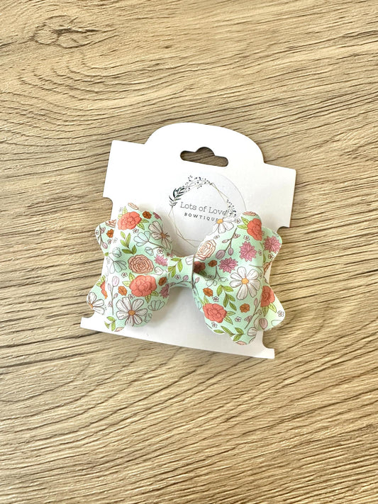 Mint Daisy Grace Bow