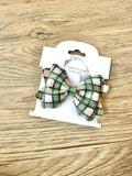 Green Plaid Grace Bow