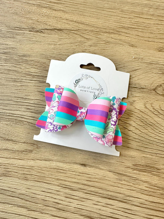 Fuscia Stripe Top Payton Bow