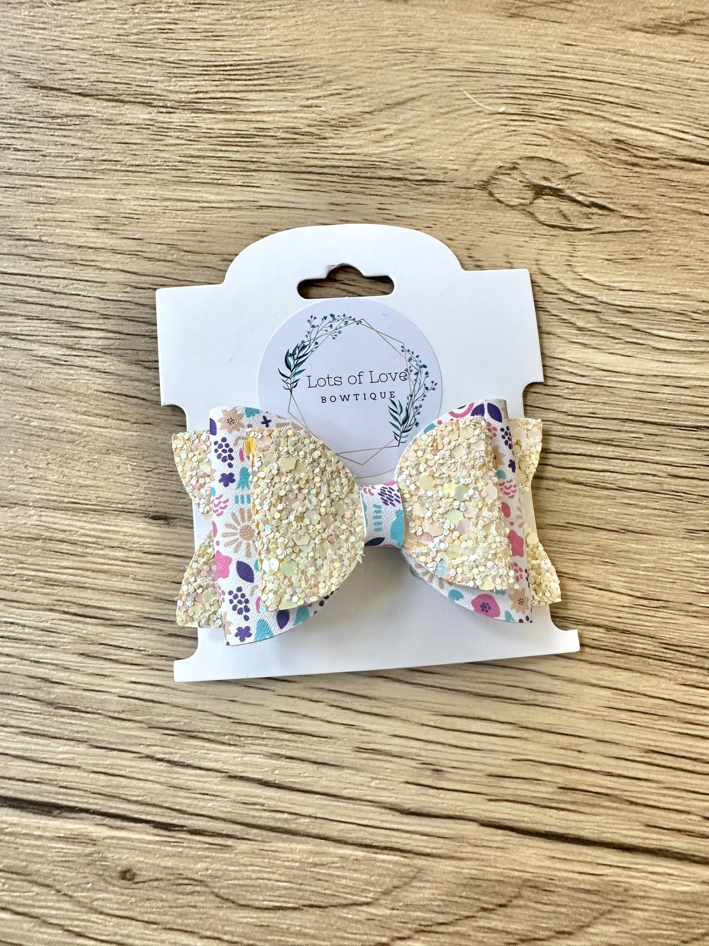Spring Sunshine and Rainbows Glitter Top Payton Bow