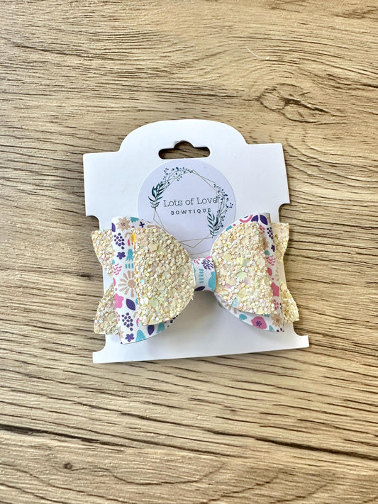Spring Sunshine and Rainbows Glitter Top Payton Bow