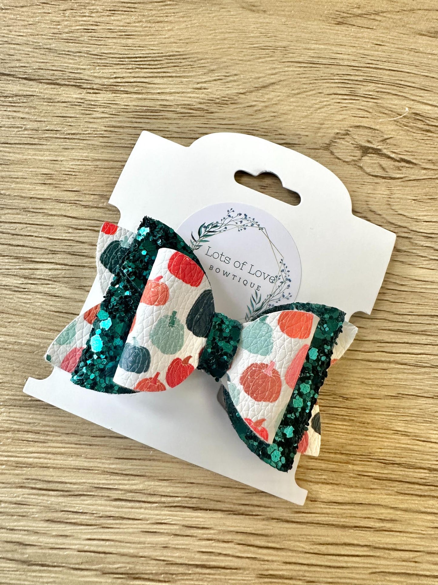 Teal Pumpkin Top Payton Bow
