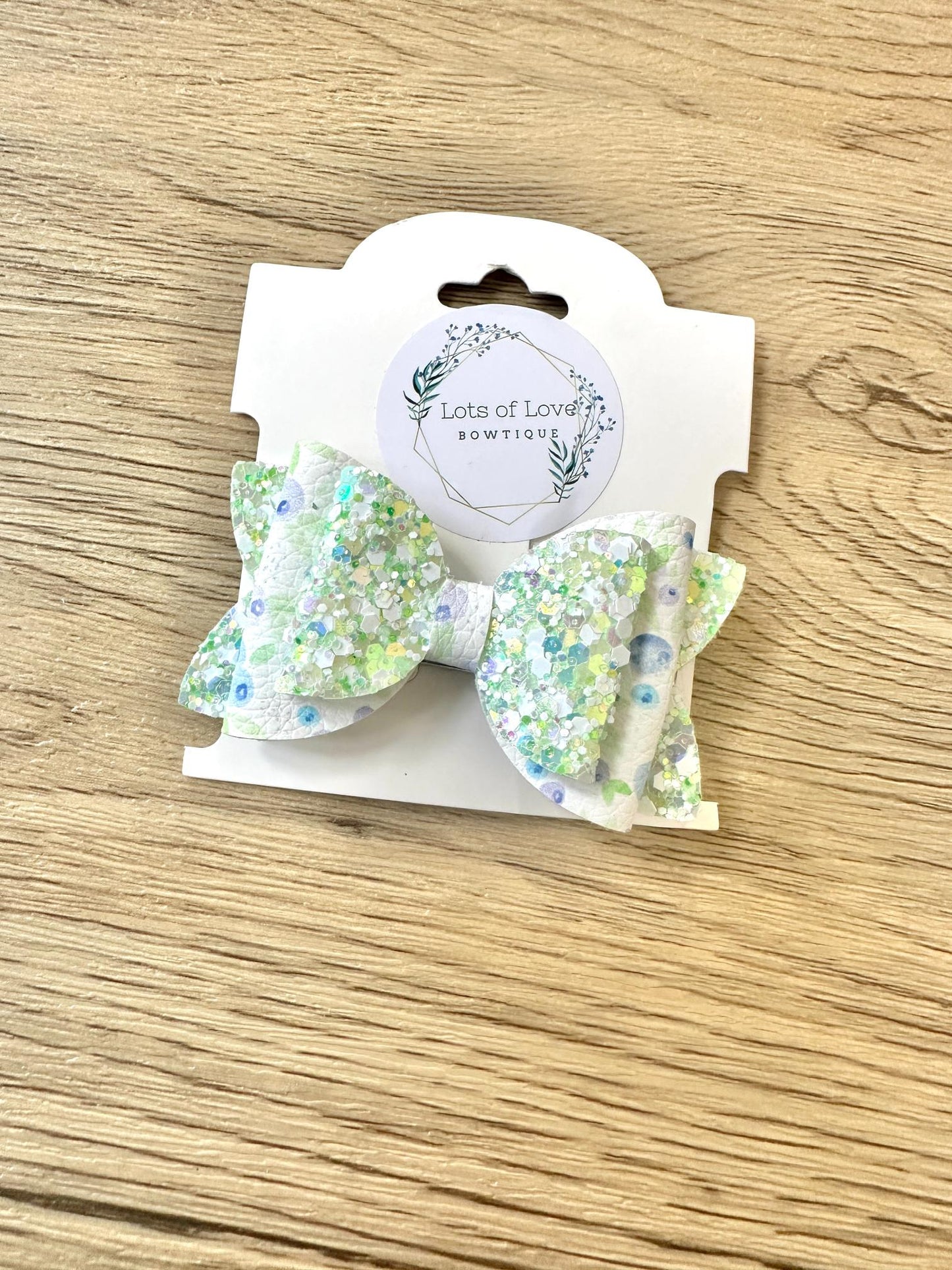 Blueberry Glitter Payton Bow