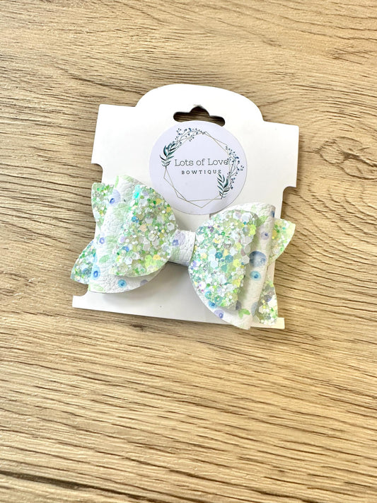 Blueberry Glitter Payton Bow